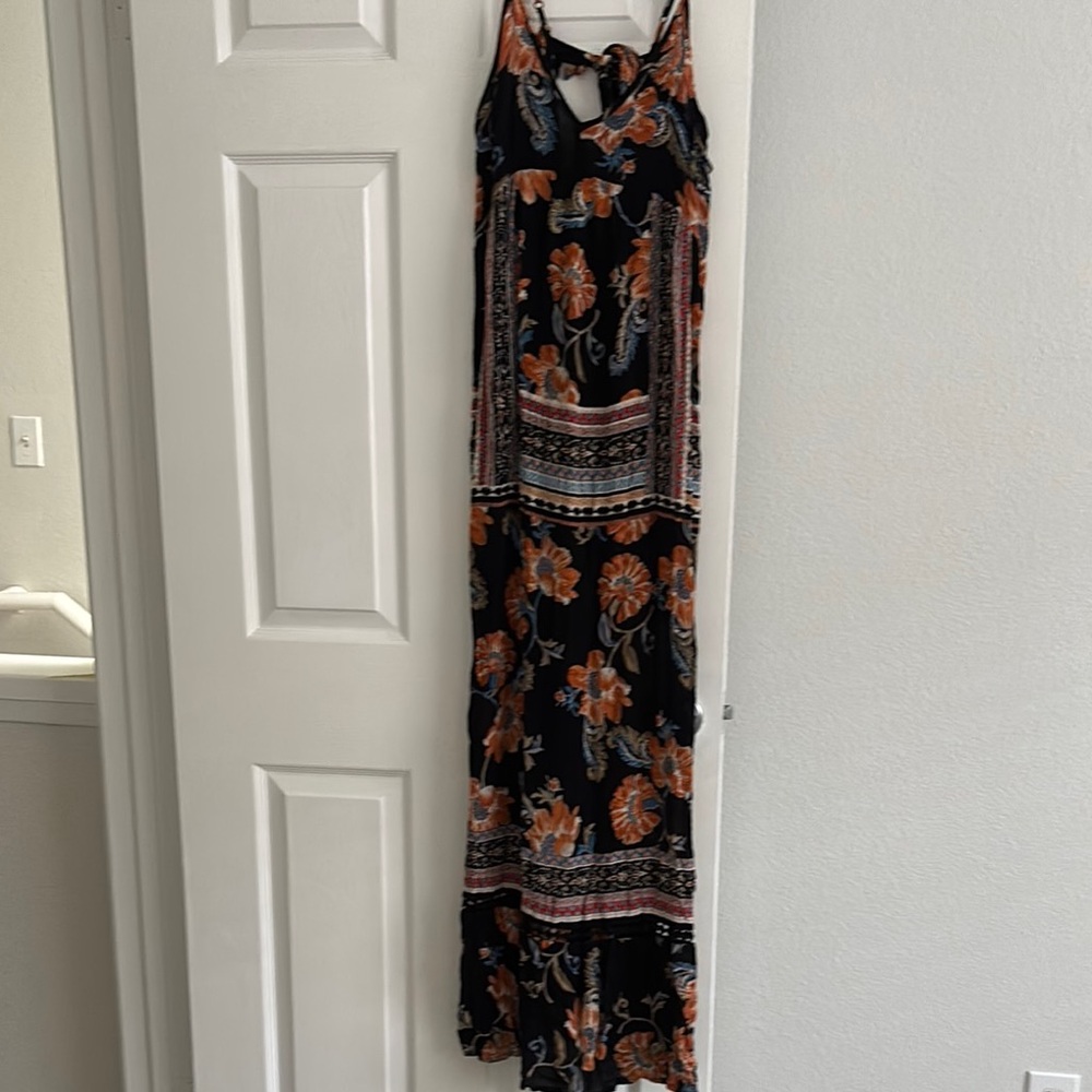 Aqua maxi dress